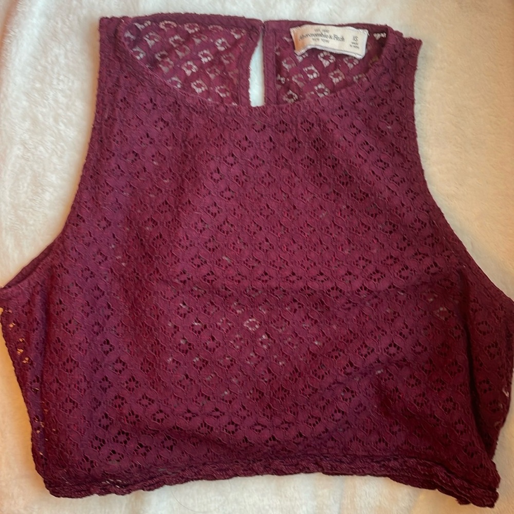 Deep purple Lacey cover-up top